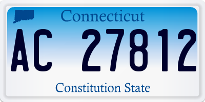 CT license plate AC27812