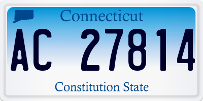 CT license plate AC27814