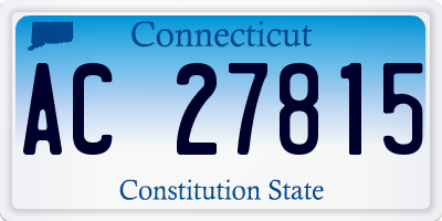CT license plate AC27815