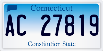 CT license plate AC27819