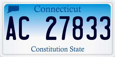 CT license plate AC27833