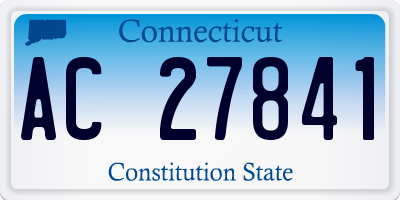 CT license plate AC27841