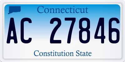 CT license plate AC27846