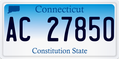 CT license plate AC27850