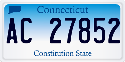 CT license plate AC27852
