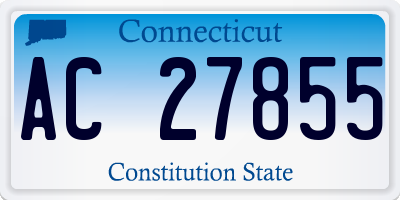 CT license plate AC27855