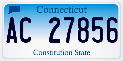 CT license plate AC27856