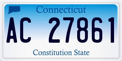 CT license plate AC27861