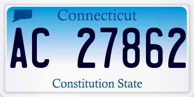 CT license plate AC27862