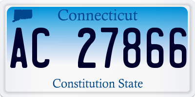 CT license plate AC27866