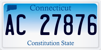 CT license plate AC27876