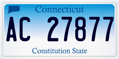 CT license plate AC27877