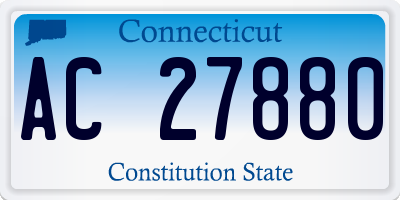 CT license plate AC27880