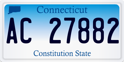 CT license plate AC27882