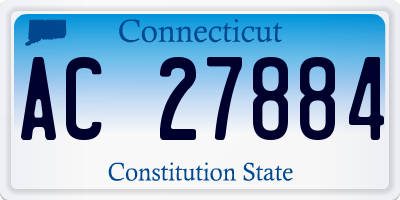 CT license plate AC27884