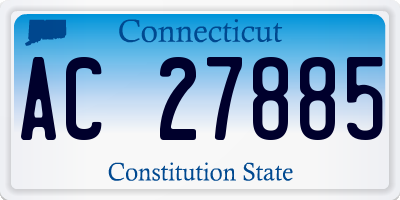 CT license plate AC27885