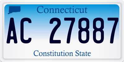 CT license plate AC27887