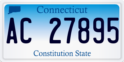 CT license plate AC27895
