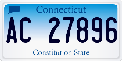 CT license plate AC27896