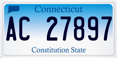 CT license plate AC27897