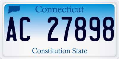 CT license plate AC27898