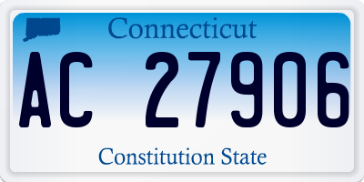 CT license plate AC27906