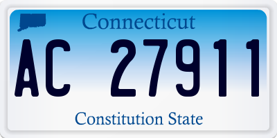 CT license plate AC27911