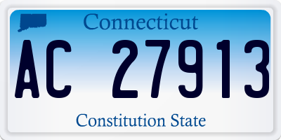 CT license plate AC27913