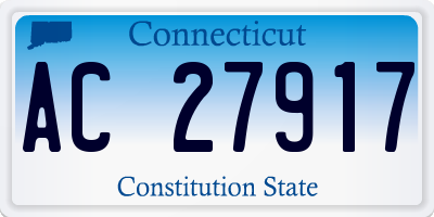 CT license plate AC27917