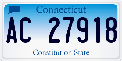 CT license plate AC27918
