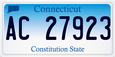 CT license plate AC27923