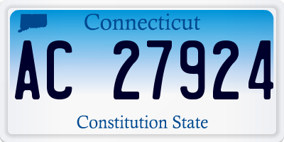 CT license plate AC27924