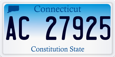 CT license plate AC27925