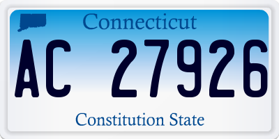 CT license plate AC27926