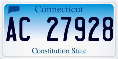 CT license plate AC27928