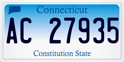 CT license plate AC27935