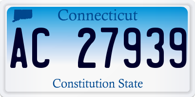 CT license plate AC27939