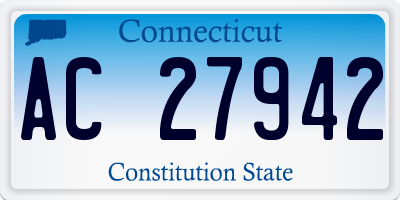 CT license plate AC27942
