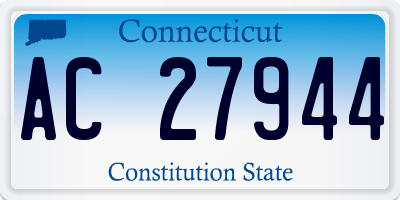 CT license plate AC27944