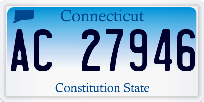 CT license plate AC27946