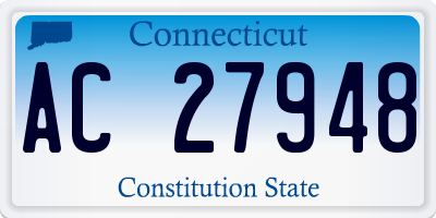 CT license plate AC27948
