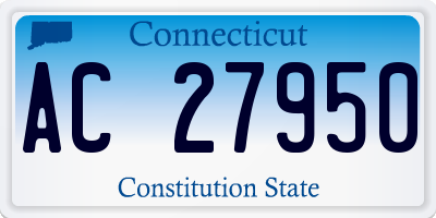 CT license plate AC27950