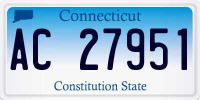 CT license plate AC27951