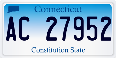 CT license plate AC27952