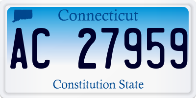 CT license plate AC27959