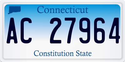 CT license plate AC27964