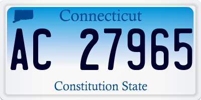 CT license plate AC27965