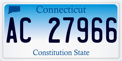 CT license plate AC27966