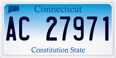 CT license plate AC27971
