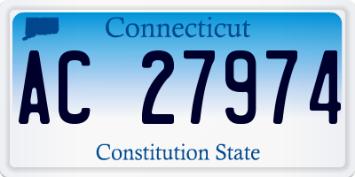 CT license plate AC27974
